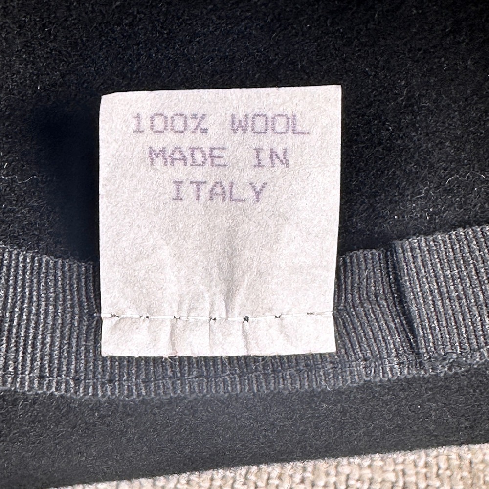 Vintage Italian Black Celestial Wool Fedora Sun Moon Gold Embroidered Ribbon Hat - Picture 8 of 8